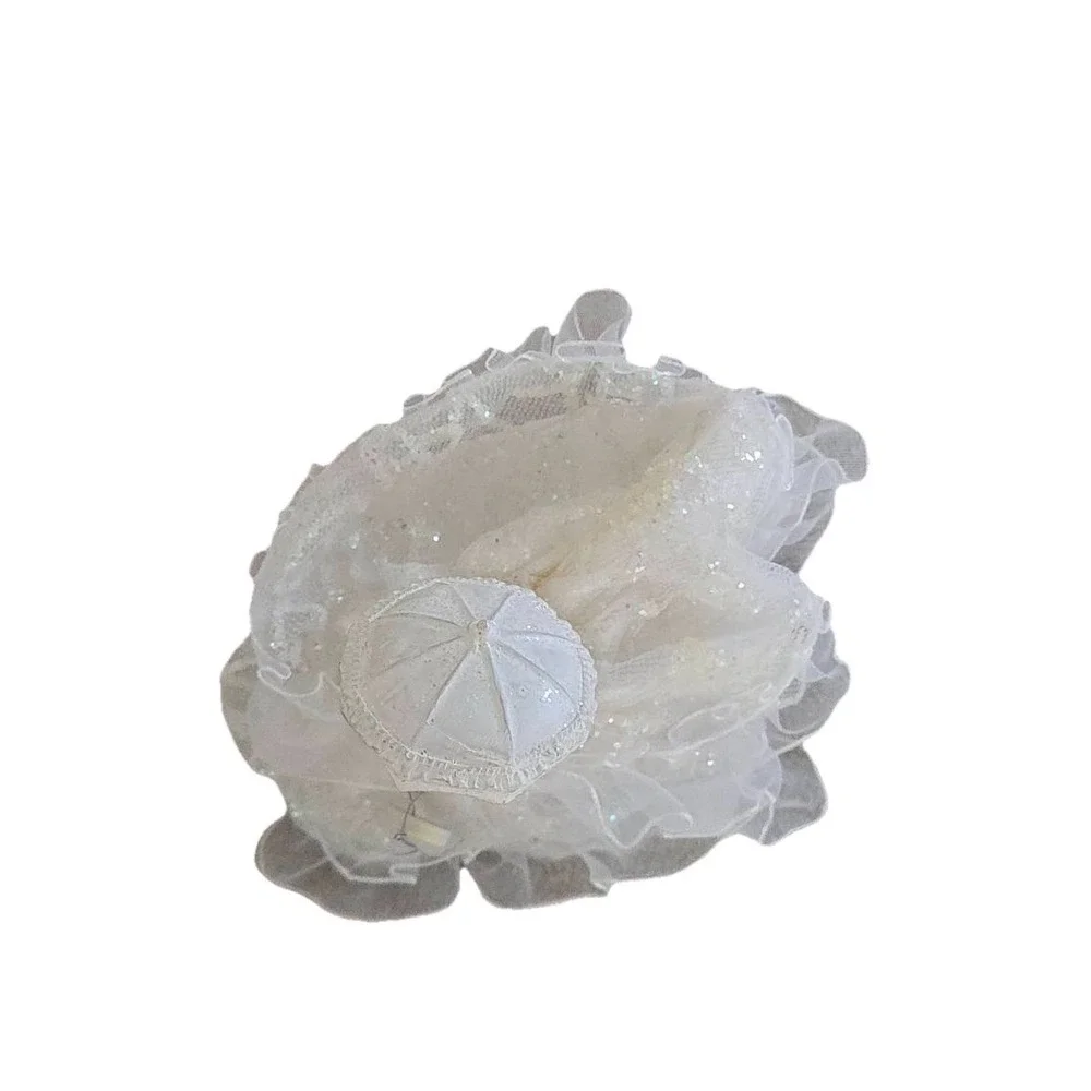 Vintage Quinceanera Cake Topper Figure White Dress Resin 4